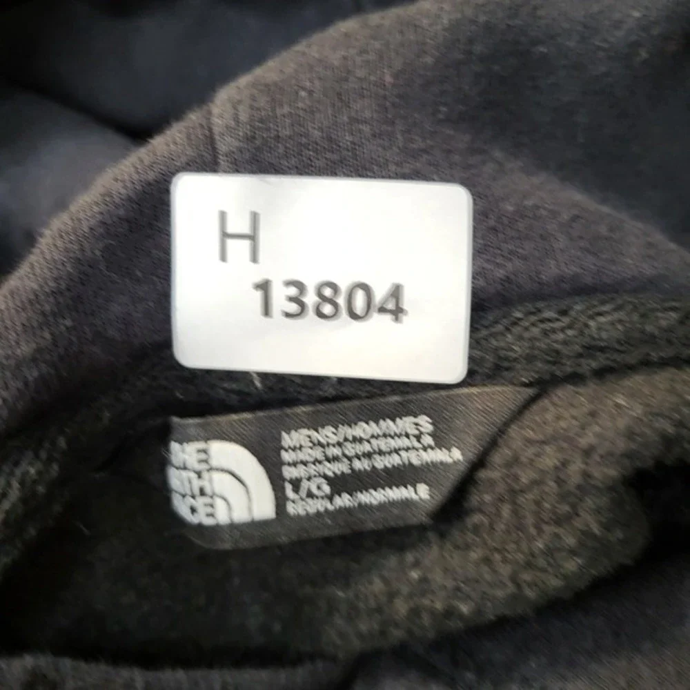 The North Face Men‎ Sweatshirt Large Black Logo Hoodie Fleece Pullover